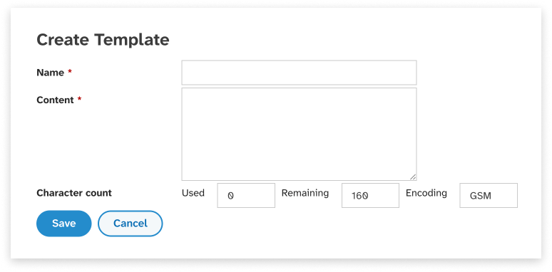 colourful screenshot showing the templates in EziMessage