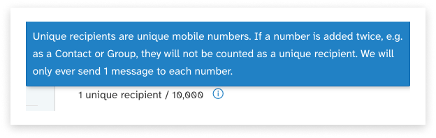 colourful screenshot showing options to add recipients when sending a New Message under EziMessage